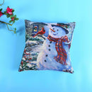 Christmas Snowman Cotton Linen Throw Pillow Case Cushion Home Sofa Decor(3)