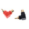 2pcs RCA Right Angle Male to Female Phone Adapters AV Plug Connector 90Degree 3c
