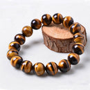 Men's 8mm Natural African Roar Natural Tiger's Eye Stone Round Beads Bracelet