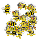 New 20 Pieces Wood Shapes Bee Embellishments for Scrapbooking Crafts Decora W3X8