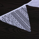 12 Flags White Flower Lace Flag Banner Pennant Wedding/Birthday Party Decor