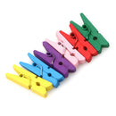 50 Mini Wooden Craft Pegs Clothes Paper Photo Hanging Spring Clips 25mm Mu