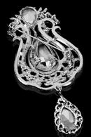 Big Crystal Big Waterdrop Rhinestone Brooch Pin for Women Wedding Party Bro