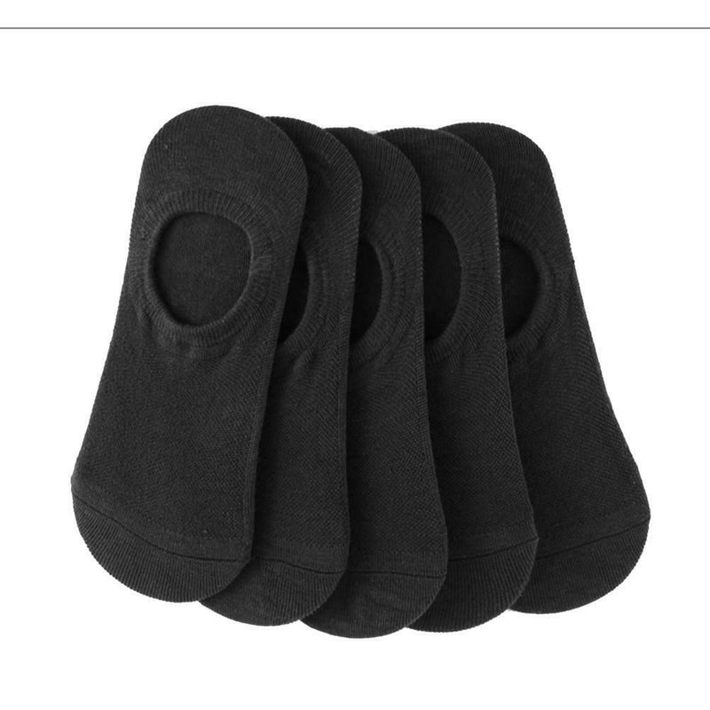 4 Pairs Men Cotton Socks Thin Solid Sports Breathable Non-slip Boat Socks A