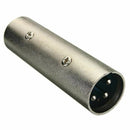 1 Pcs 3 pin XLR Plug Coupler Male Gender Changer Audio Microphone DJ Adapte T3Z9