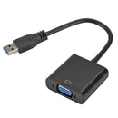 USB 3.0 to VGA Video Display Adapter 1080P Multi-Display Converter (Black)