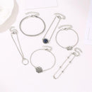 6pcs/set Hollow Flower Hand Chain Ethnic Women Adjustable Bracelet Jewelry