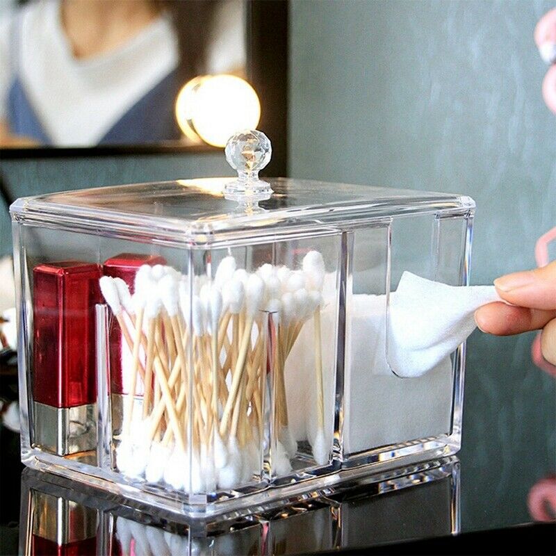 Cotton Pads Holder Makeup Organizer Cosmetics Makeup Cotton Swab Holder Cot M7Y7