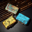 Double Support Iron Clip Lipstick Case With Mirror Inside & Snap-On Closure Gw