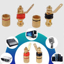 2pcs Screw Plated Speaker Binding Posts Terminal 4mm Sockets for Banana Plugs