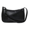 Pure Soft Leather Women Handbag Small Underarm Shoulder Totes Bag (Black)