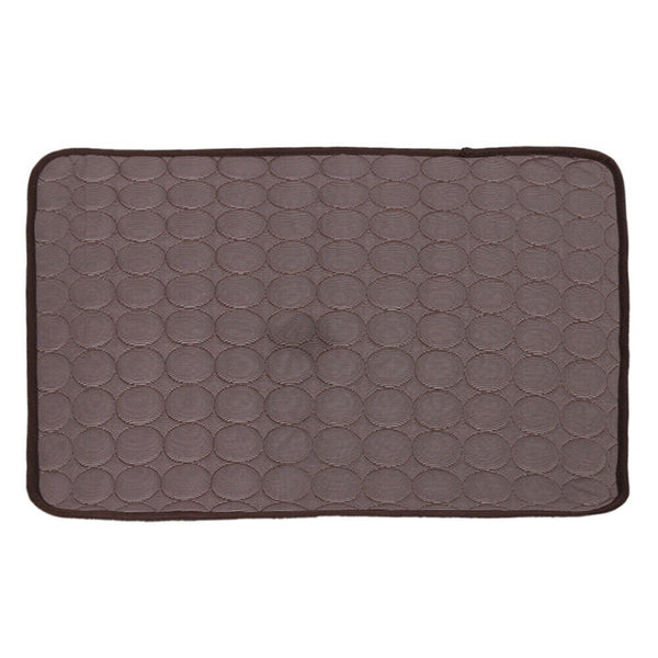 Summer Pet Cooling Ice Mat Cat Dog Sleeping Blanket Cushion (Coffee M) A#S