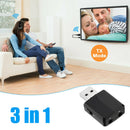 For TV PC Car 3.5mm 3 in 1 USB Bluetooth 5.0 Audio Transmitter Receiver Adapter