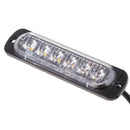2 Pcs 6 LED Emergency Vehicle Grill Warning Lights Flash