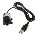 DC 4V-6V 150L/H Micro Brushless Submersible Water Pump Motor Cooling Pump+USB