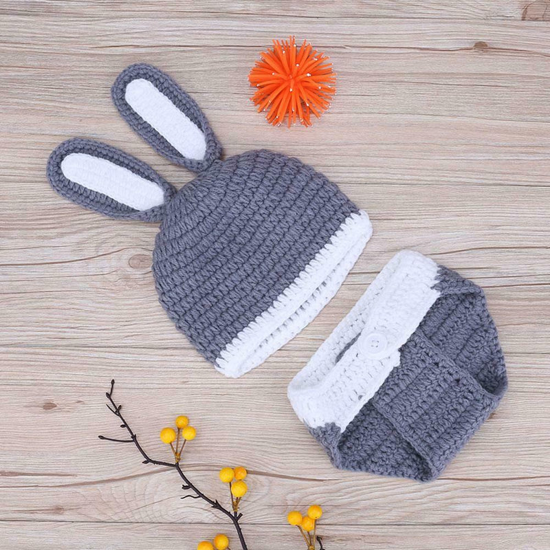 2pcs/Set Infant Baby Photography Props Clothes Rabbit Shaped Hat+Shorts