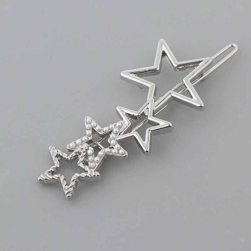 4x Hairpin Clip Snap Clip Barrette Zipper Clip