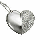 8GB USB 2.0 Memory Stick Data Memory Stick Flash Drive heart Pendant