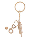 1Pcs needle medical box charm keychain key ring doctor nurse keyring key chaiM&