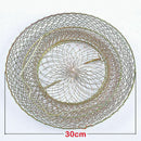 Foldable Portable Steel Wire Fishing Pot Trap Net Crab Crawdad Cage Fish Ba