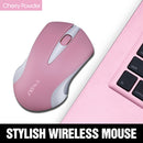 Q2 1200dpi Rechargeable Mouse Computer PC 2.4G Wireless Mute Mice (Pink)