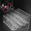 Clear Acrylic 24 Cosmetic Organizer Makeup Case Holder Display Stand Storag