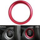 1pc Replacement Engine Start Key Push Button Ring Trim Alloy For Mazda CX-4/CX-5