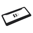 2 pcs Metal Black License Plate Frame Car Tag Cover with Screw Waterproof