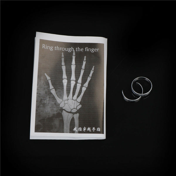 Close-Up Street Magic Gimmick Moving Ring Through Finger Magician Trick Prop  OZ