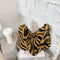 Animal Pattern Shoulder Underarm Bag Women Plush Top-handle Handbag (3)