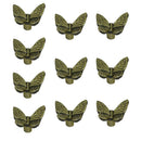 10x Zinc Alloy Cupboard Door Drawer Butterfly Shape Pull Handle Knobs Bronze