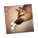 DIY 5D Diamond Painting Embroidery German Shepherd Kiss Dog Cross Stitch Kit