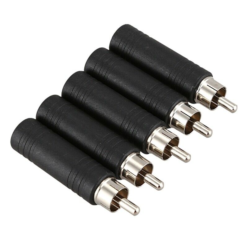 5x 6.35mm 1/4 inch Mono Female Jack to RCA Male Plug Audio Adapter Cable Co C5T5