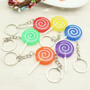 Lollipop Keychain Fashion Candy Food Simulation Pendant Ring Key Chain ES