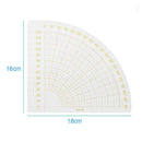 Fan Shape Foot Seam Ruler Quilting Patchwork Scrapbook DIY Sewing Tools