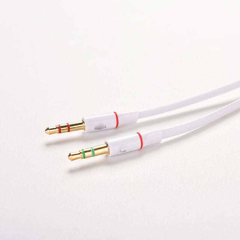 3.5mm Headphone Mic Audio Cable Female to Dual Male Converter Adapter For PC  TE