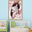 2pcs DIY 5D Diamond Embroidery Painting Set Diamond Cat Flower Mosaic Crafts