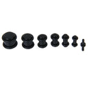 14 Pieces Ear Stretching Kit - BLK 7 Sizes Expanders Tapers Stretchers Plugs Set