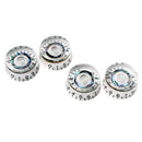 Set of 4 Guitar Speed Volume Tone Control Knobs for LP Guitar Black Numbers