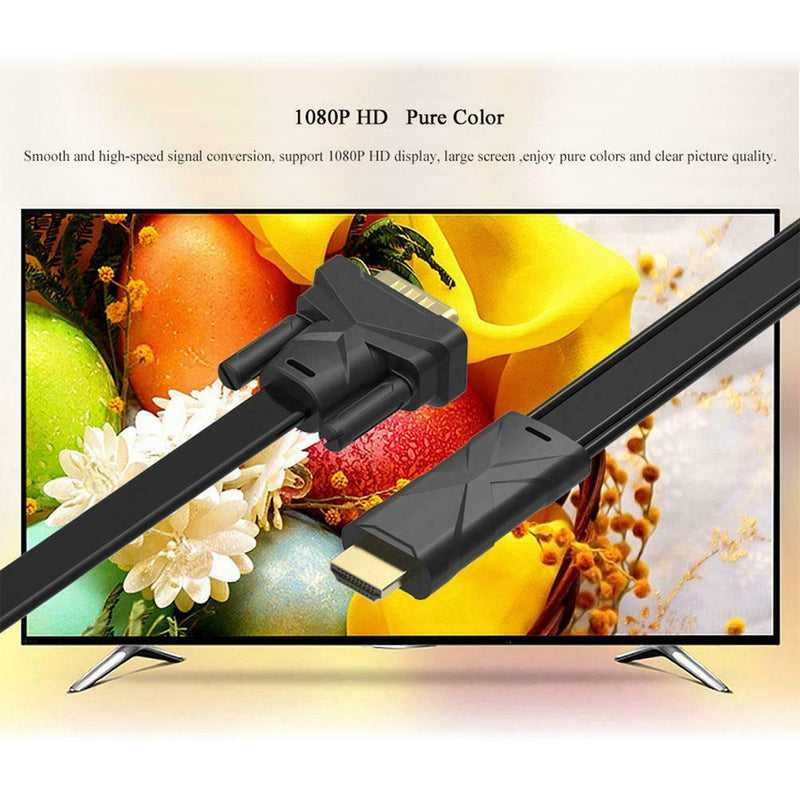 1.5m 1080P HDMI to VGA Converter Cable with 3.5mm Audio HDMI VGA Adapter