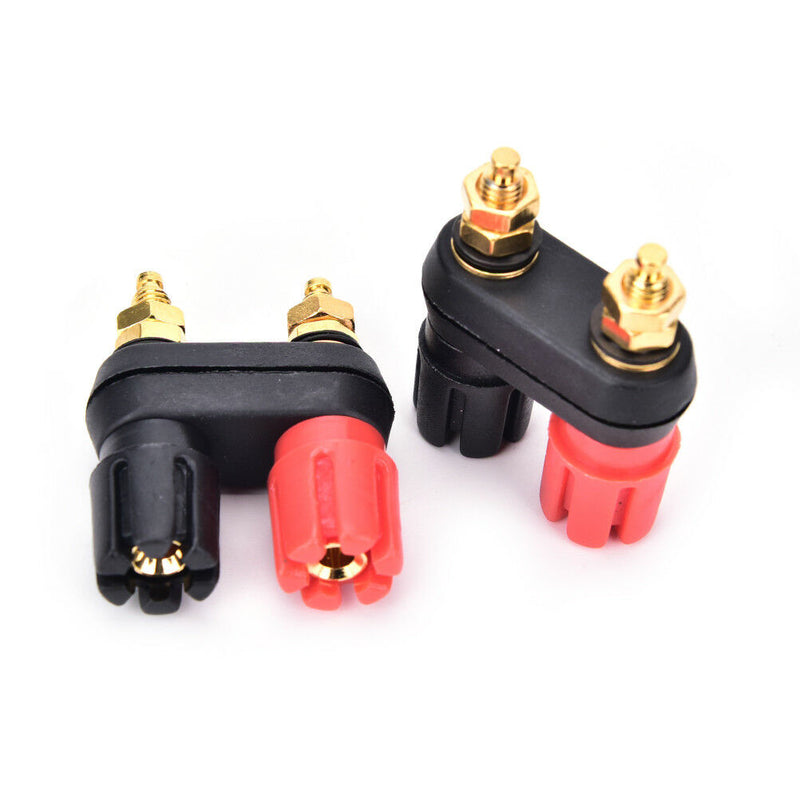 2pc banana plug binding post terminal connector socket dual female banana pl Gw