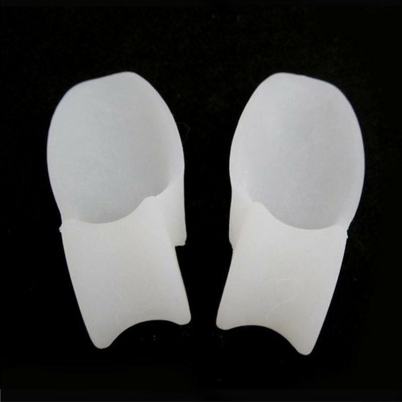 2 Silicone Gel Bunion Toe Protector Straightener Corrector Spreader Splint Pads