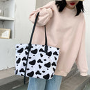 Milk Cow Print Women Shoulder Bags Ladies Large Capacity Handbag Daily Tote