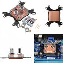 50mm Copper Base CPU Water Cooling Block Computer Durable Professional For Intel