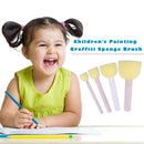 20pcs Children Drawing Toys Wooden Handle Sponge Painting Brushes Tools