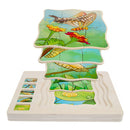 Kids Puzzle Game, Butterfly Growing Story Family Game Activity, 4 Layer