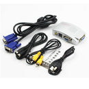 PC/Laptop/CCTV VGA to TV AV RCA S-Video Converter Adapter Box Composite HDTV