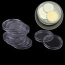 10Pcs 32mm plastic round applied clear cases coin storage capsules holder  Z