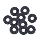 10 Pieces Guitar Strap Block Rubber Safety Strap Lock Washer Gasket Black