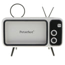 Universal Outdoor Portable Retro TV Style Wireless Bluetooth Speaker White